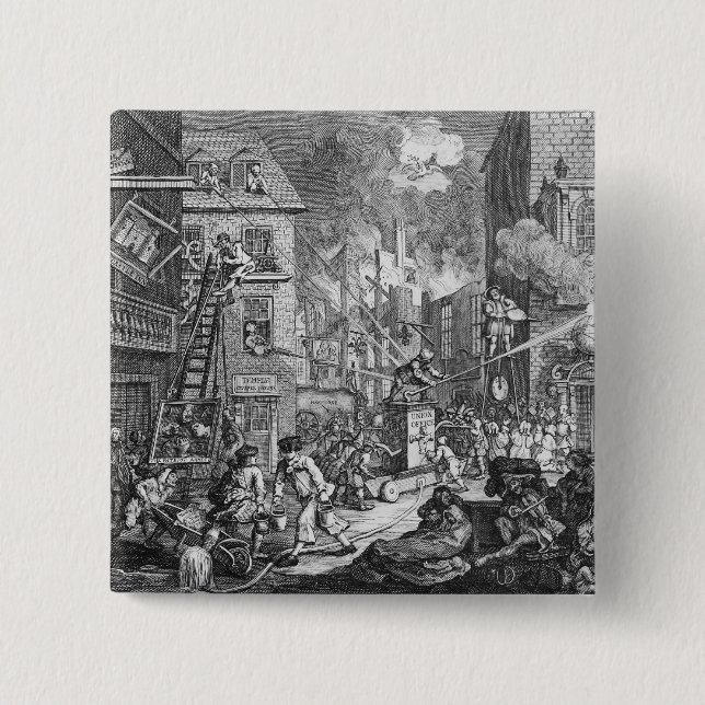 Bóton Quadrado 5.08cm The Times, placa mim, 1762 (Frente)