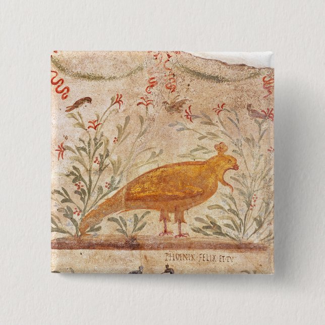 Bóton Quadrado 5.08cm thermopolium que descreve phoenix e inscrição (Frente)