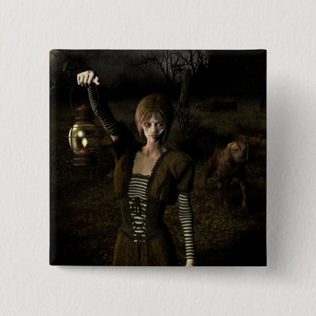 Bóton Quadrado 5.08cm Thin female carrying lamp (Frente)