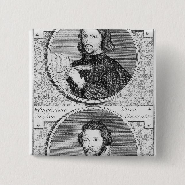 Bóton Quadrado 5.08cm Thomas Tallis e William Byrd (Frente)