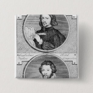 Bóton Quadrado 5.08cm Thomas Tallis e William Byrd