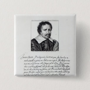 Bóton Quadrado 5.08cm Thomas Wentworth, ø conde de Strafford