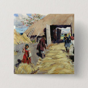 Bóton Quadrado 5.08cm Threshing - assoalho, 1916