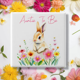 Bóton Quadrado 5.08cm Tia A Ser | Woodland Themed Chá de fraldas