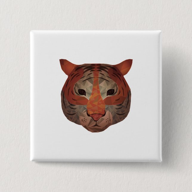 Bóton Quadrado 5.08cm Tigre Automático (Frente)