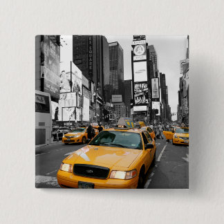 Bóton Quadrado 5.08cm Times Square Nova Iorque USA
