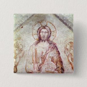 Bóton Quadrado 5.08cm Tímpano que descreve a bênção do salvador, 134