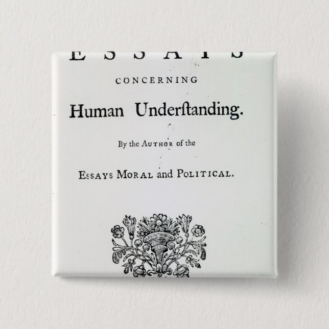 Bóton Quadrado 5.08cm Titlepage 'de ensaios filosóficos (Frente)