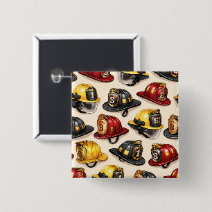 Bóton Quadrado 5.08cm Título padrão de capacete de bombeiro departamento