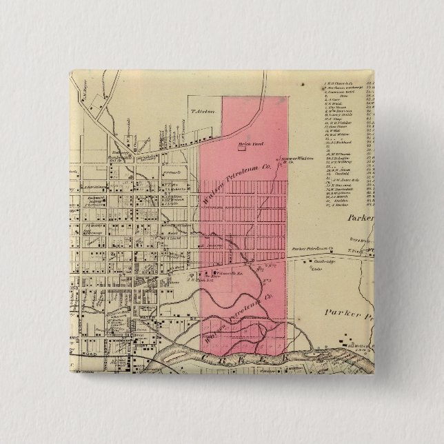 Bóton Quadrado 5.08cm Titusville (Frente)