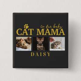 Bóton Quadrado 5.08cm to fur baby cat mama pet customized photo collage