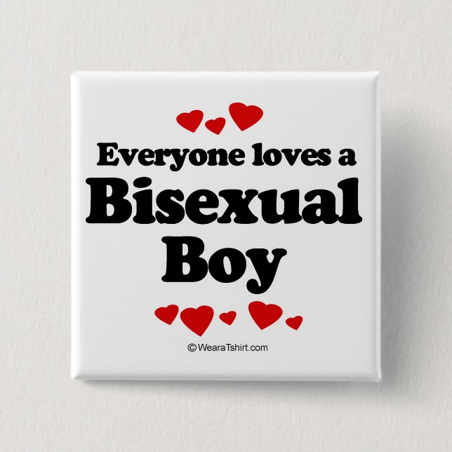 Bóton Quadrado 5.08cm Todos ama um bisexual (Frente)