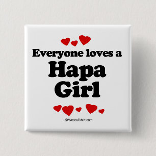 Bóton Quadrado 5.08cm Todos ama uma menina de Hapa