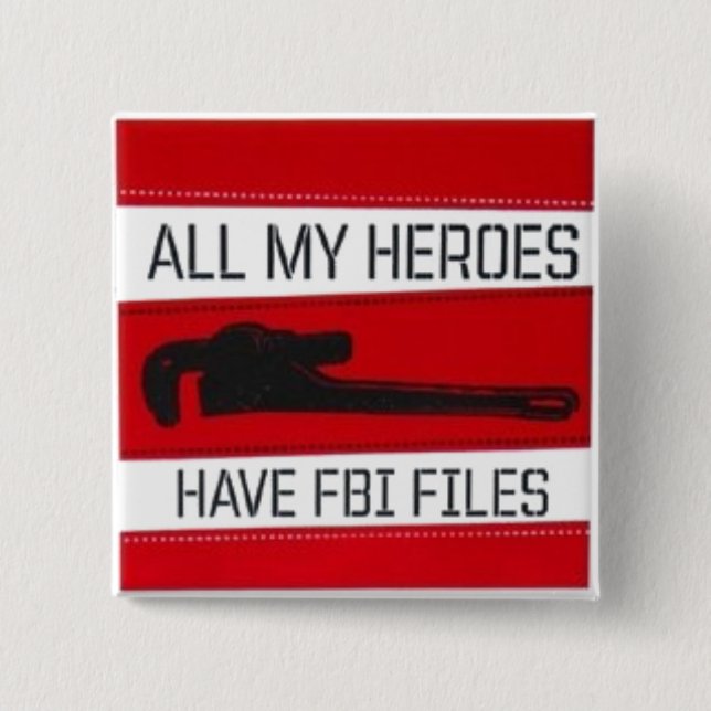 Bóton Quadrado 5.08cm Todos meus heróis (Frente)