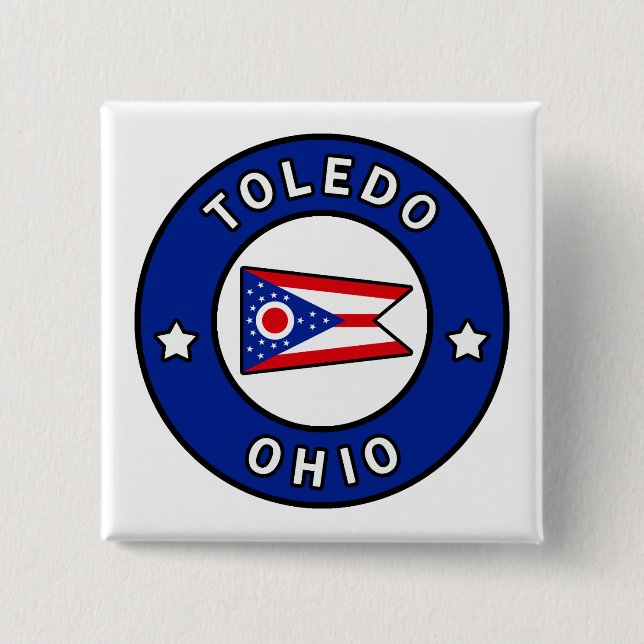 Bóton Quadrado 5.08cm Toledo Ohio (Frente)
