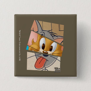 Bóton Quadrado 5.08cm Tom e Jerry Tom e Jerry Mashup