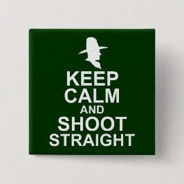 Bóton Quadrado 5.08cm Tom Mix Fique Calmo e atire no Hetero