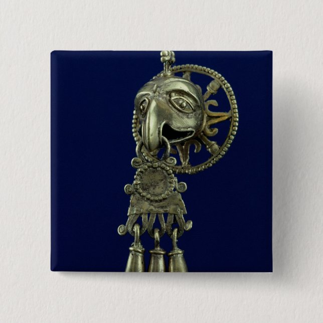 Bóton Quadrado 5.08cm Tomada do bordo do deus do pássaro (Frente)