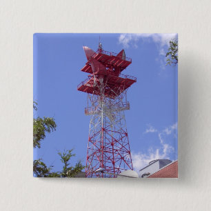 Bóton Quadrado 5.08cm Torre das telecomunicações do rádio do relé de