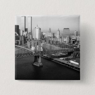 Bóton Quadrado 5.08cm Torres gémeas: 1991