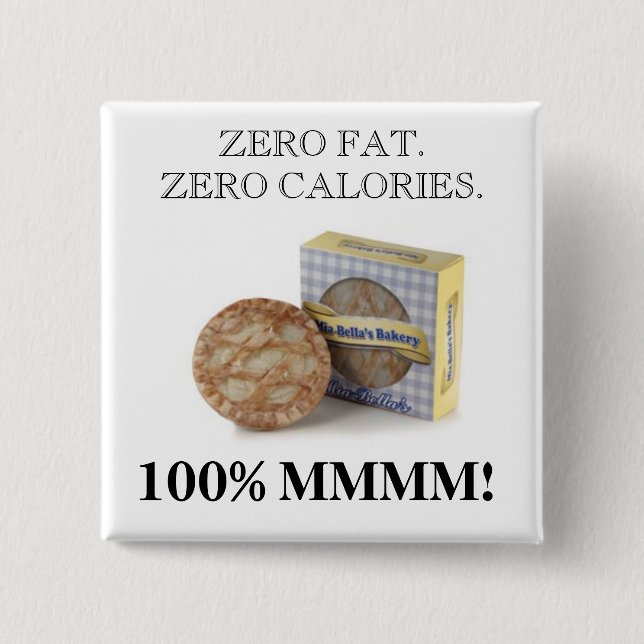 Bóton Quadrado 5.08cm Torta de Apple quente (Frente)