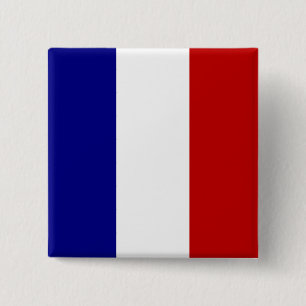 Bóton Quadrado 5.08cm Totalmente Bandeira Francesa
