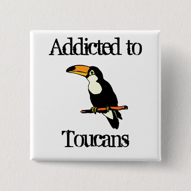 Bóton Quadrado 5.08cm Toucans (Frente)