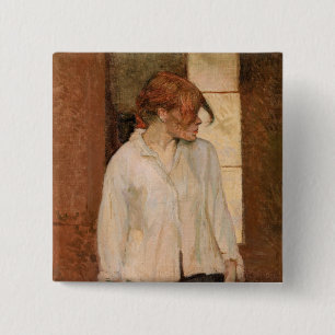 Bóton Quadrado 5.08cm Toulouse-Lautrec - A Montrouge, Rosa La Rouge