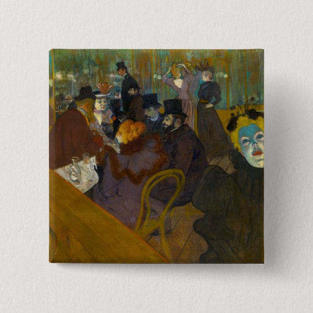Bóton Quadrado 5.08cm Toulouse-Lautrec - Na Rota (Frente)