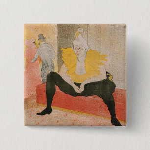 Bóton Quadrado 5.08cm Toulouse-Lautrec - Sessão Mademoiselle Cha-u-kao