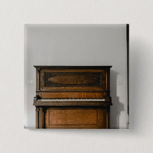 Bóton Quadrado 5.08cm Trabalho de arte de Piano bonito