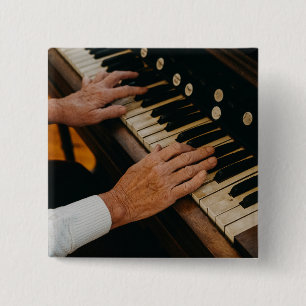 Bóton Quadrado 5.08cm Trabalho de arte de Piano legal