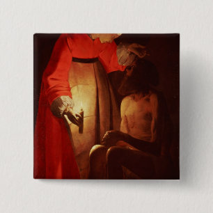 Bóton Quadrado 5.08cm Trabalho zombado por sua esposa