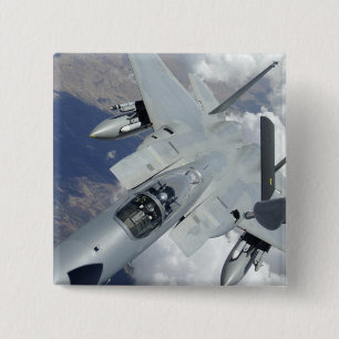 Bóton Quadrado 5.08cm Trações de um F-15 Eagle longe de um KC-135
