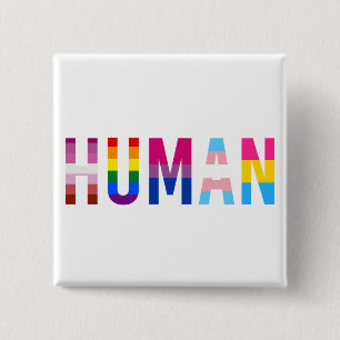 Bóton Quadrado 5.08cm Transgênero com Orgulho gay de Mês de Bandeira L