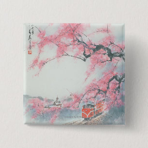 Bóton Quadrado 5.08cm trem Estreito-cercado em Mt. Ali