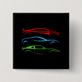 Bóton Quadrado 5.08cm Três Carros Desportivos