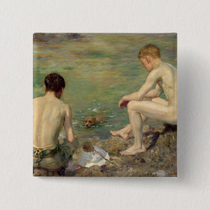 Bóton Quadrado 5.08cm Três companheiros