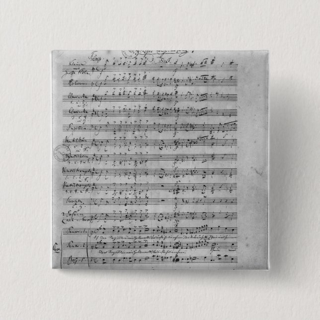 Bóton Quadrado 5.08cm Três Lieder (Frente)