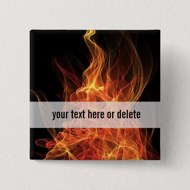 Bóton Quadrado 5.08cm Triângulo do fogo (Frente)