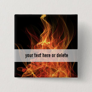 Bóton Quadrado 5.08cm Triângulo do fogo