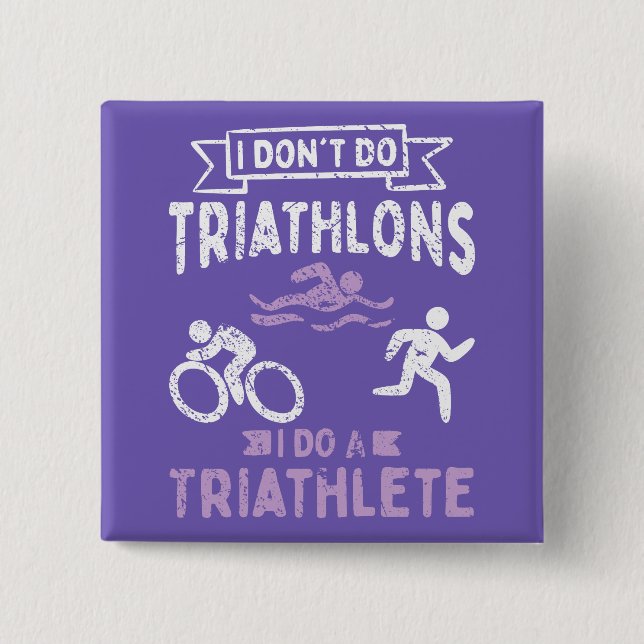 Bóton Quadrado 5.08cm Triathlon Funny (Frente)