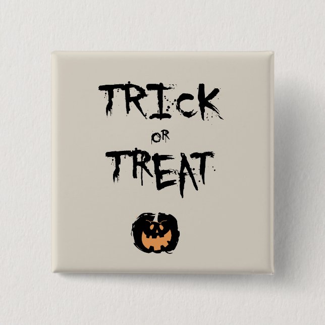 Bóton Quadrado 5.08cm Trick or treat pumpkin (Frente)