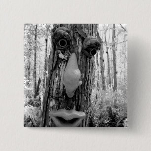 Bóton Quadrado 5.08cm Troll da árvore em uma árvore Big Cypress.