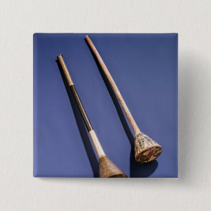 Bóton Quadrado 5.08cm Trombeta e bujão de madeira