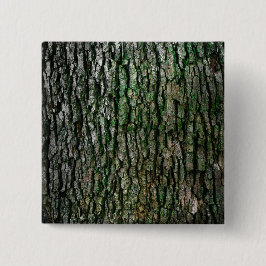 Bóton Quadrado 5.08cm Tronco de árvores (Latido de madeira)