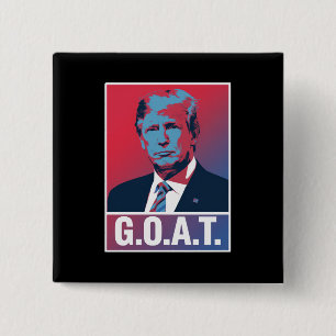 Bóton Quadrado 5.08cm Trump Campeão da Eleição 2024 Republicano Vintage