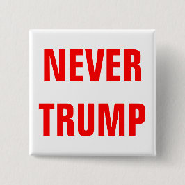 Bóton Quadrado 5.08cm TRUMP NUNCA Personalizável Para O Presidente 2016
