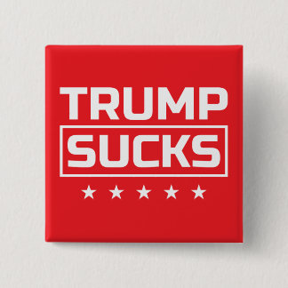 Bóton Quadrado 5.08cm Trump Suga Fonte Branca