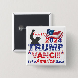 BÓTON QUADRADO 5.08CM TRUMP VANCE 2024